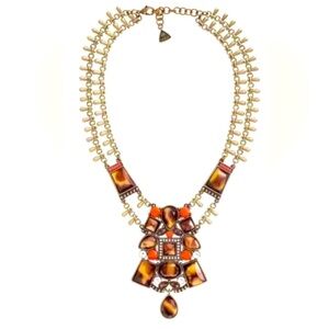 SILPADA KR STUNNING VINTAGE BIB STYLE STATEMENT NECKLACE IN BRASS -‎ NEW